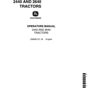 John Deere 2440 2640 Operators Manual