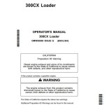 John Deere 300CX Operator's Manual OMW56050