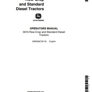 John Deere 3010 Operators Manual OMR28873R