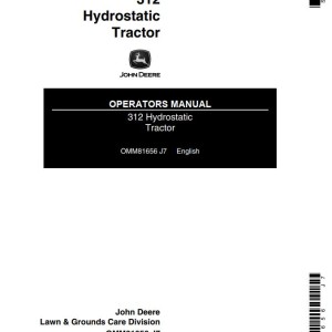 John Deere 312 Operators Manual OMM81656