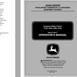 John Deere 3120 3320 3520 3720 Operator's Manual