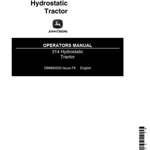 John Deere 314 Operators Manual