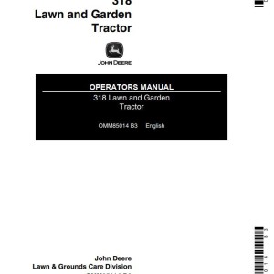 John Deere 318 Operators Manual OMM85014