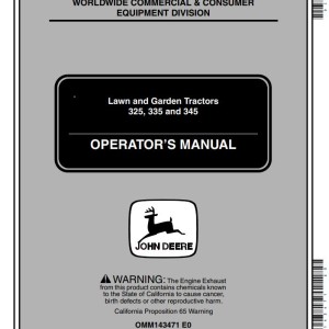 John Deere 325 335 345 Operator's Manual OMM143471