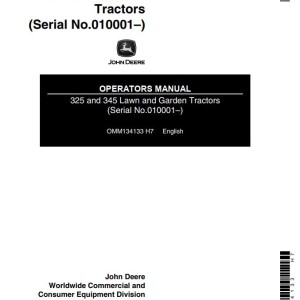 John Deere 325 345 Operators Manual OMM134133