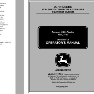 John Deere 3520 3720 Operator's Manual OMLVU20031