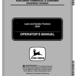 John Deere 355D Operator's Manual OMM141524