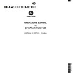 John Deere 40 Operators Manual OMT3952