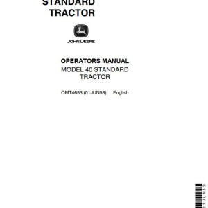 John Deere 40 Operators Manual OMT4653