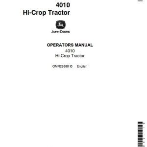 John Deere 4010 Operators Manual OMR28880