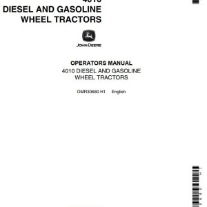 John Deere 4010 Operators Manual OMR30680