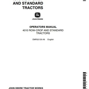 John Deere 4010 Operators Manual OMR32129