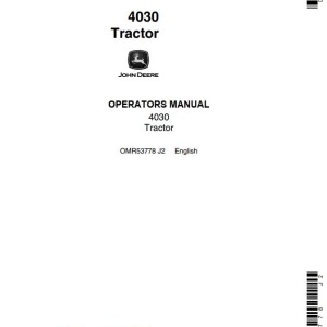 John Deere 4030 Operators Manual