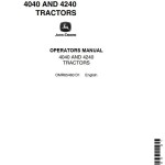 John Deere 4040 4240 Operators Manual OMR65460