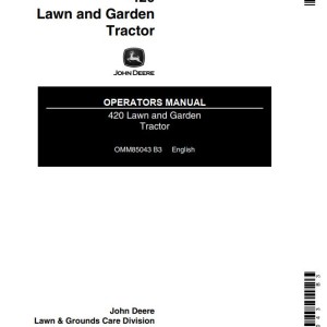 John Deere 420 Operators Manual OMM85043