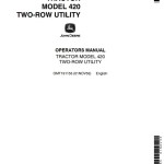 John Deere 420 Operators Manual OMT191155