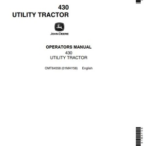John Deere 430 Operators Manual OMT64558