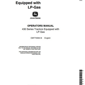 John Deere 430 Series Operators Manual OMT75958