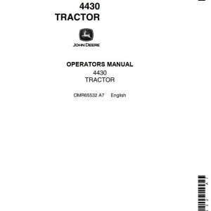 John Deere 4430 Operators Manual OMR65532