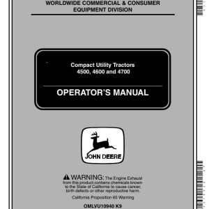 John Deere 4500 4600 4700 Operator's Manual
