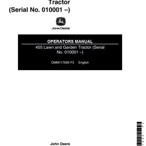 John Deere 455 Operators Manua