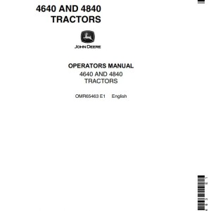 John Deere 4640 4840 Operators Manual OMR65463