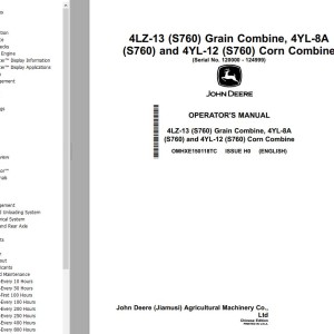 John Deere 4LZ-13 4YL-8A 4YL-12 Operator's Manual