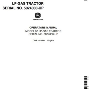 John Deere 50 Operators Manual OMR2048
