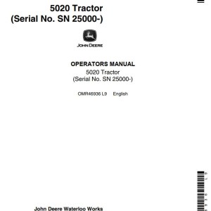 John Deere 5020 Operators Manual