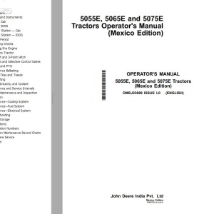 John Deere 5055E 5065E 5075E Operator's Manual