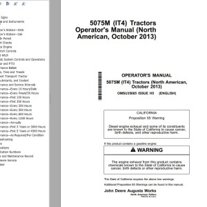 John Deere 5075M (IT4) Operator's Manual OMSU35685
