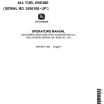 John Deere 520 Series Operators Manual OMR2074