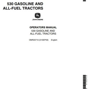 John Deere 530 Operators Manual OMR20710