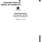 John Deere 60 Operators Manual OMR2040