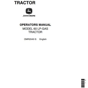 John Deere 60 Operators Manual OMR2049