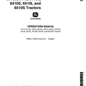 John Deere 6110 to 6510S Operators Manual