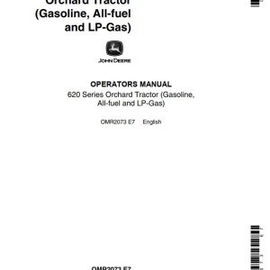 John Deere 620 Series Operators Manual OMR2073