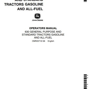 John Deere 630 Operators Manual OMR20718
