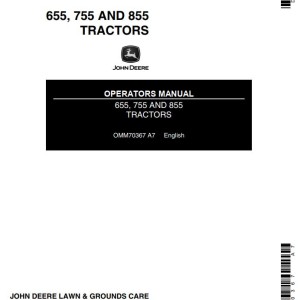 John Deere 655 755 855 Operators Manual