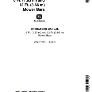 John Deere 6Ft 12Ft Operators Manual OME73483