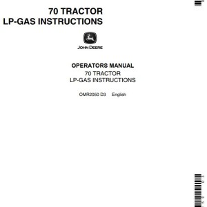 John Deere 70 Operators Manual OMR2050