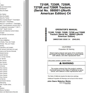 John Deere 7210R 7230R 7250R 7270R 7290R Operator's Manual OMRE573065