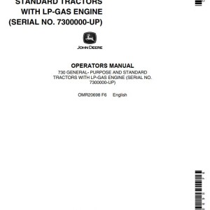 John Deere 730 Operators Manual OMR20698