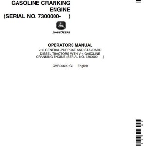 John Deere 730 Operators Manual OMR20699