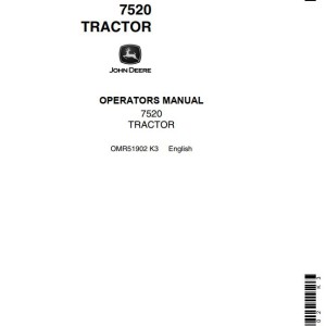 John Deere 7520 Operator's Manual OMR51902