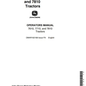 John Deere 7610 7710 7810 Operators Manual