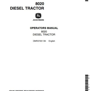 John Deere 8020 Operators Manual OMR37261