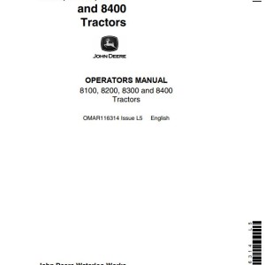 John Deere 8100 8200 8300 8400 Operators Manual