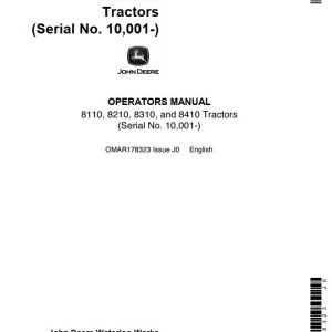 John Deere 8110 8210 8310 8410 Operators Manual