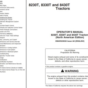 John Deere 8230T 8330T 8430T Operator's Manual